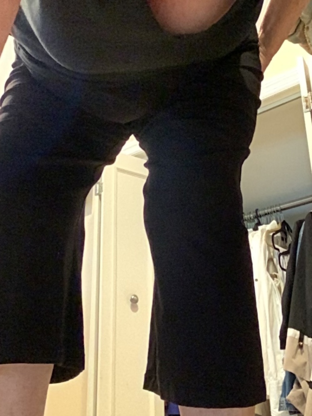 Very good condition Black cropped wide leg pants
